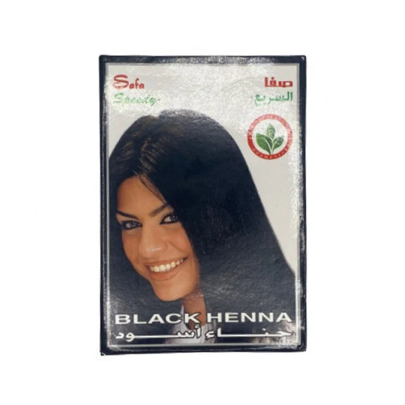 Safa Henna Cream Hair Dye - Black, Fast Gray Coverage Formula