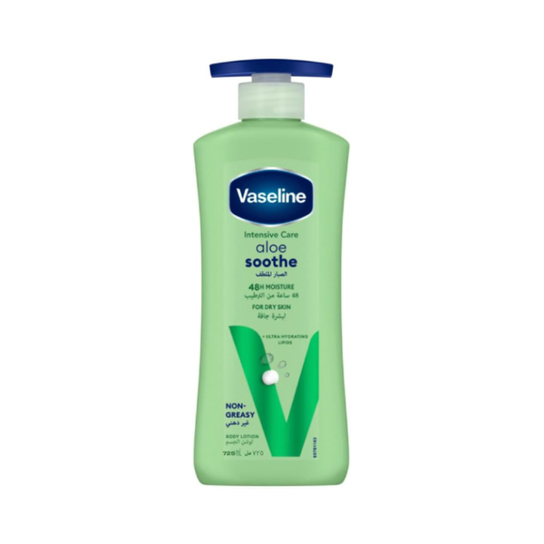Vaseline Soothing Aloe Vera Body Lotion with Petrolatum Jelly, 725ml