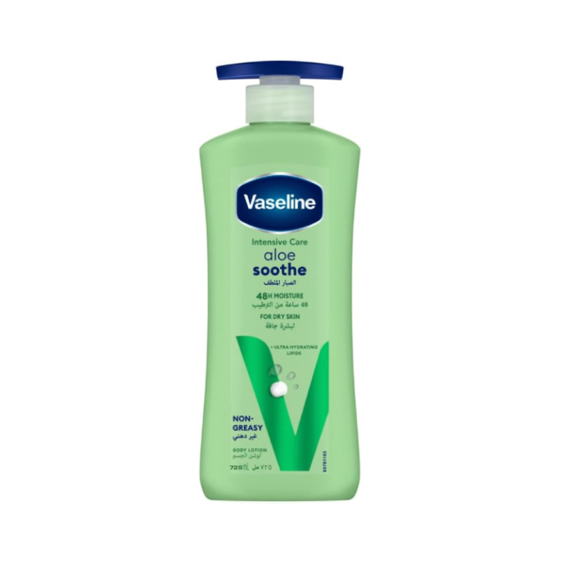 Vaseline Soothing Aloe Vera Body Lotion with Petrolatum Jelly, 725ml
