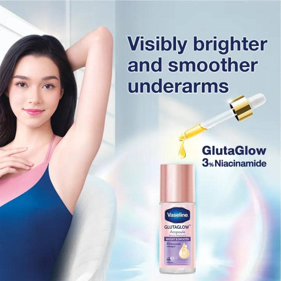 Vaseline Gluta Glow Bright & Smooth Serum Deodorant for Underarms 45ml