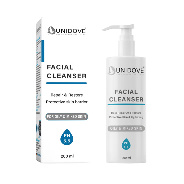 Unidove Facial Wash, White Tea and Ginseng, Oily and Combination Skin, 200ml