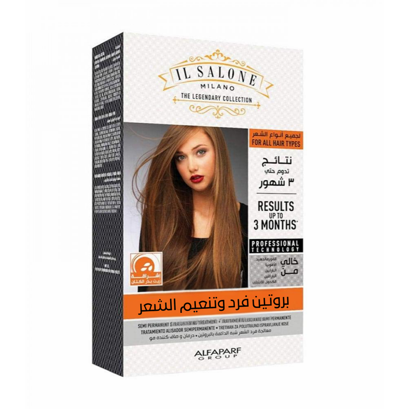 Il Salone Milano Protein Hair Straightening Kit with Flaxseed Oil, All Hair Types