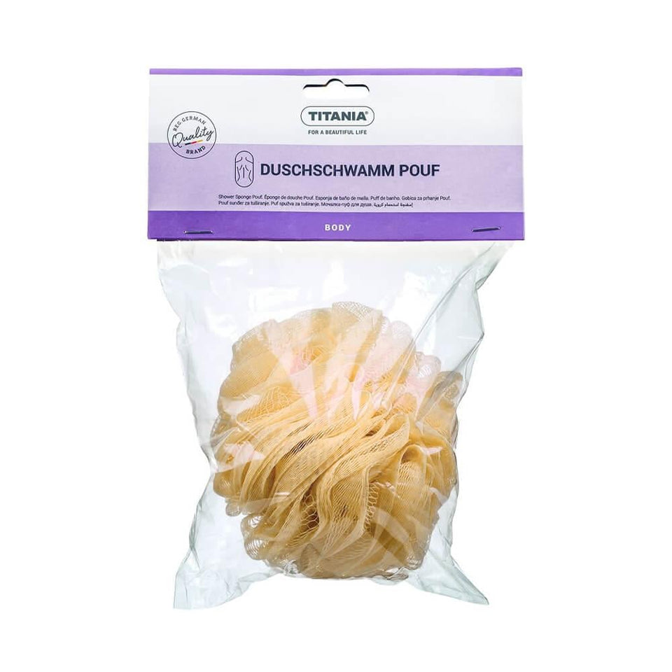 Titania Bath Loofah Gentle Exfoliating Shower Sponge with Hanging Loop 1 piece