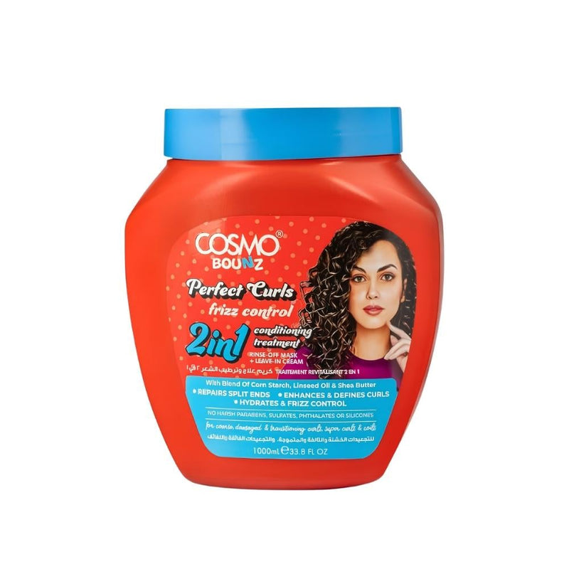 Frizz Control Hair Treatment 2-in-1 Moisturizing Cream Cosmo 1000ml