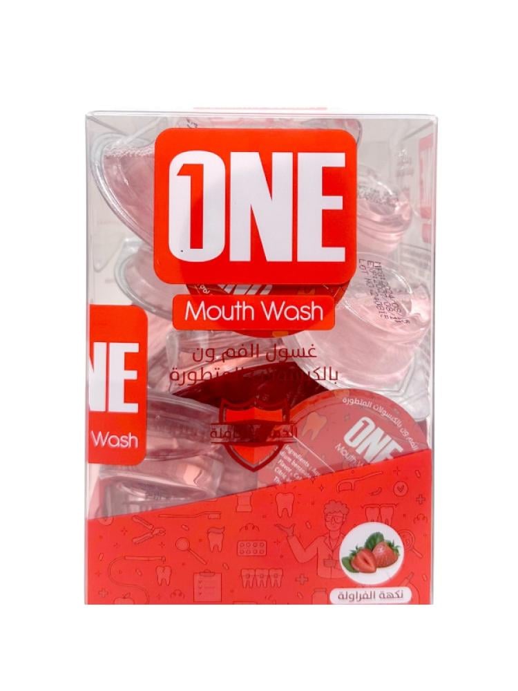 Mouthwash Capsules Strawberry Flavor Deep Cleaning The One 20x15ml