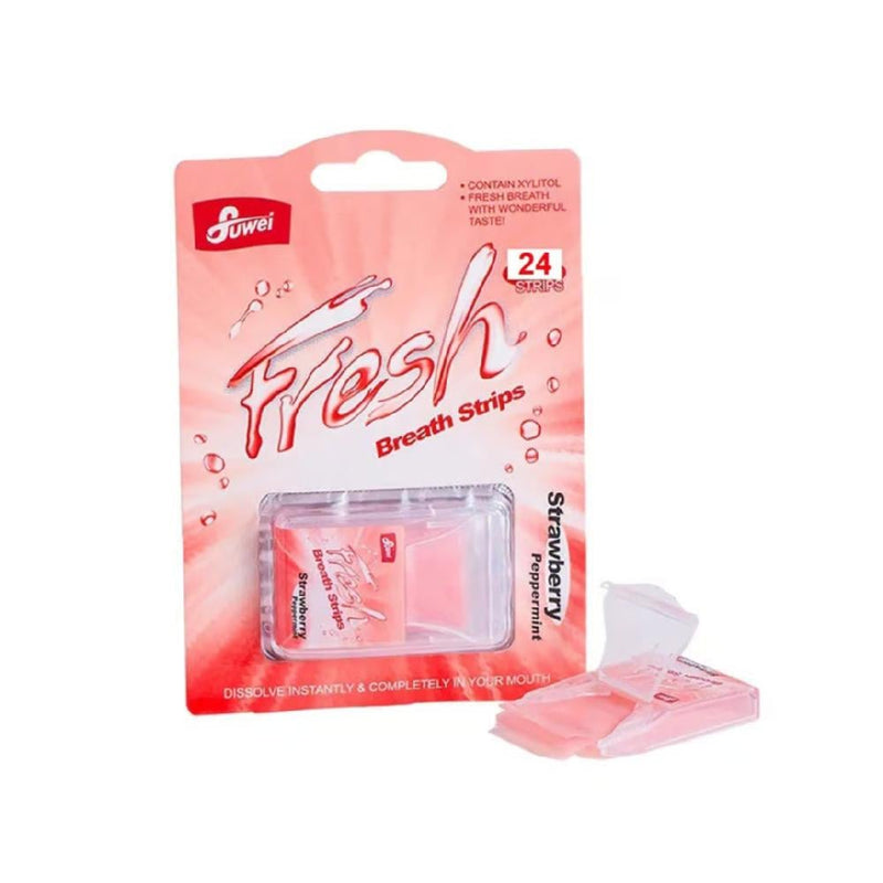 Breath Fresheners That Work Strawberry Mint Dissolvable Foy 24 Pieces