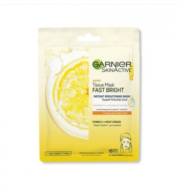 Garnier Skin Active Instant Radiance Face Mask, Milk Extract, 28g
