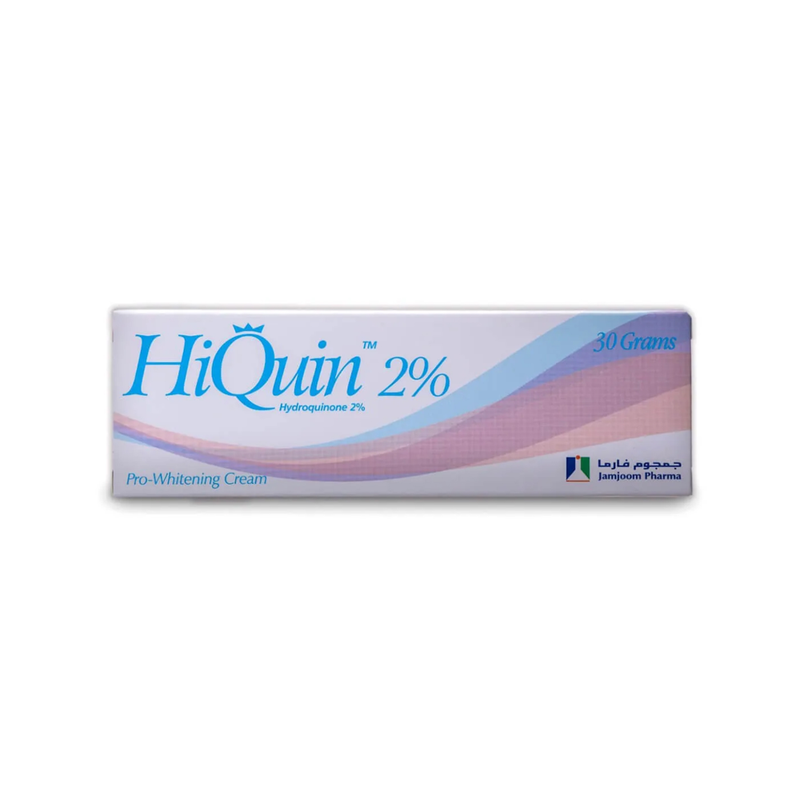 Hi-Quin 2% Whitening Cream Hydroquinone Pigmentation Support Jamjoom Pharma 30g