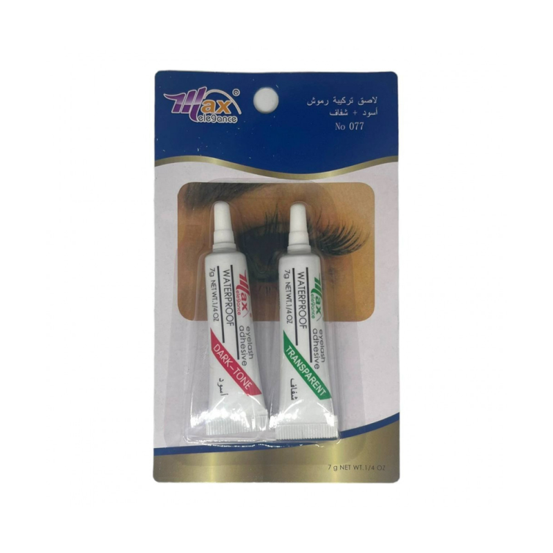 Eyelash Adhesive Black and Clear Moisture Resistant 1-Piece Max Elegance