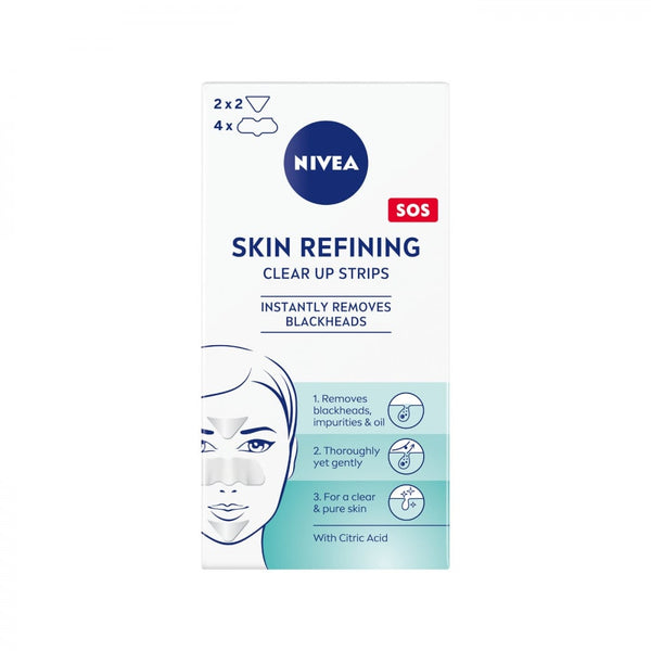 Nivea Blackhead Removal Strips for Oily Skin, Pore Cleansing, 6 Count