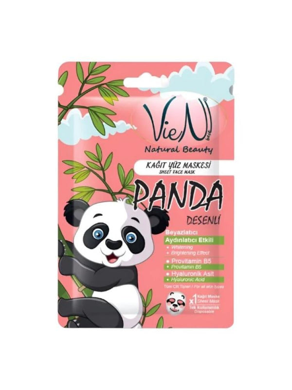 Face Sheet Mask Brightening Hydrating Panda Design Viola Flower 25g