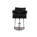 Salon System B6028 Black Padded Women's Barber Chair with Hydraulic Lift