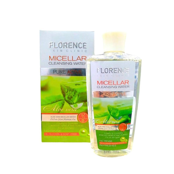 Florence Micellar Water Makeup Remover with Aloe Vera Extract, 200ml
