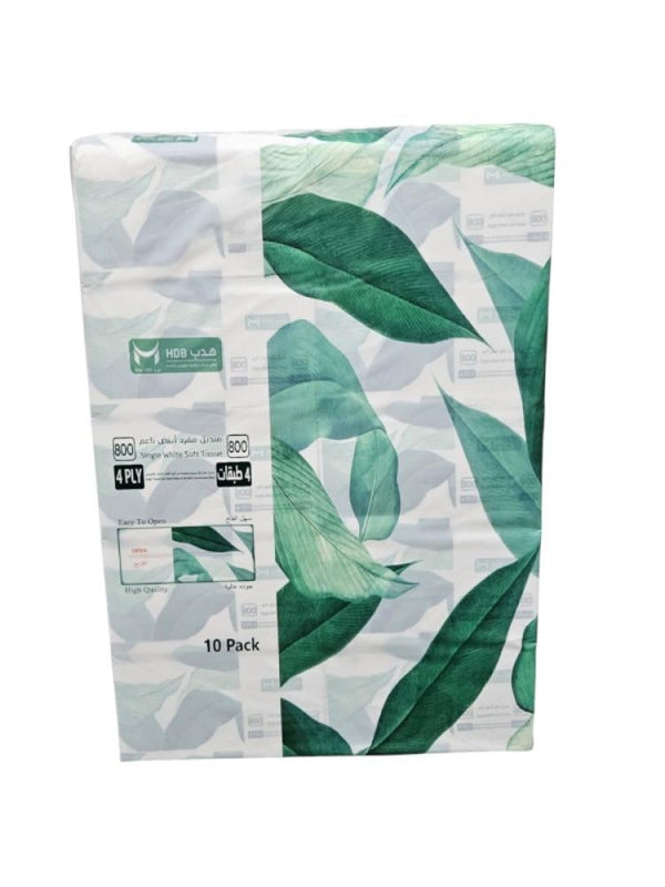 Hdb Soft White Single Wipes, 10 Packs | 800 Tissues