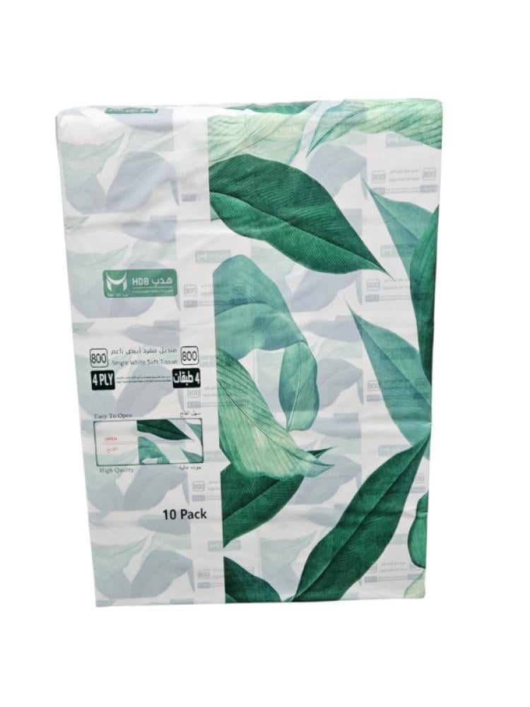 Hdb Soft White Single Wipes, 10 Packs | 800 Tissues