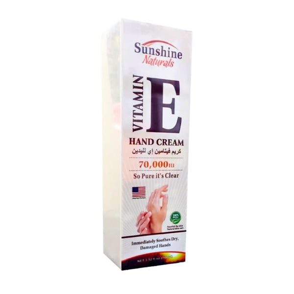 Sunshine Naturals Vitamin E Hand Cream, Moisturizing, 100ml
