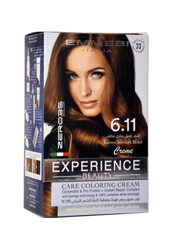 Zero35 Coloring Cream 6.11 Intense Ash-Dark Blond with Ceramides & Pro Protein