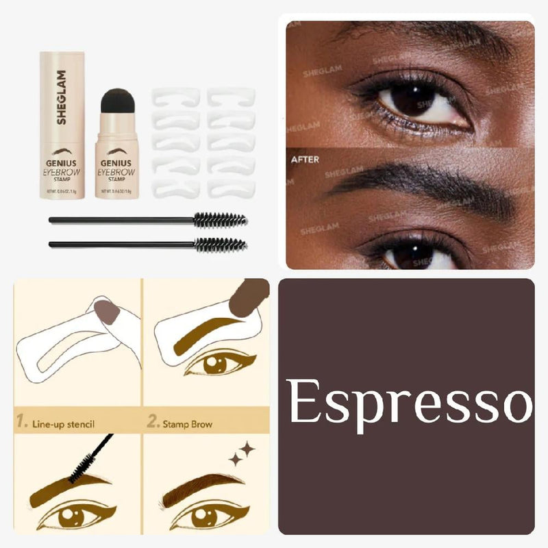 Sheglam Eyebrow Stamp and Stencil Kit Waterproof Espresso 1.8g