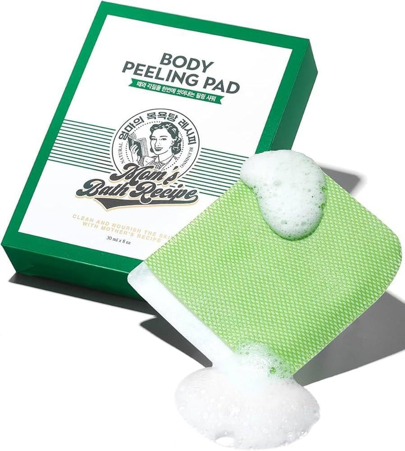 Mom's Bath Recipe Exfoliating Gloves Green