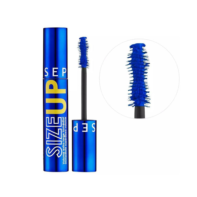 Sephora Size Up Volumizing Mascara in Blue, Vegan Formula with Hourglass Brush