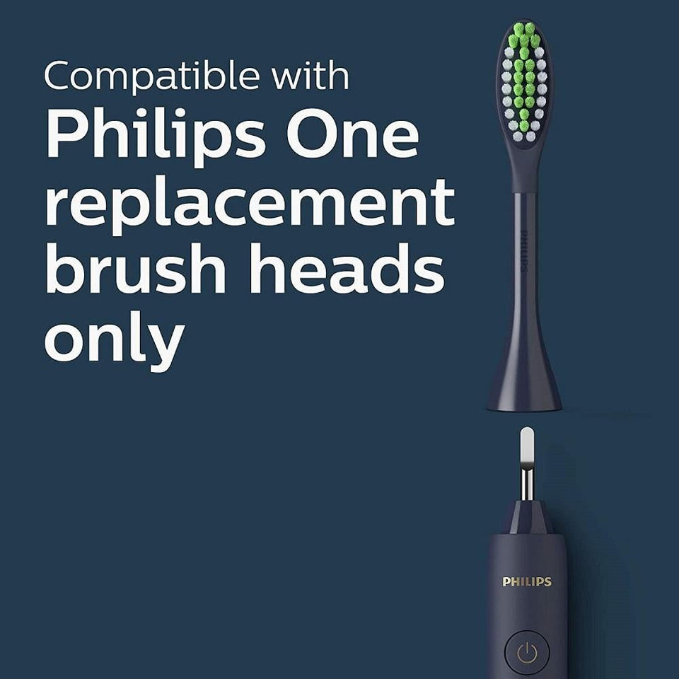 Philips One Sonicare Battery Toothbrush Midnight Blue Travel Case Included