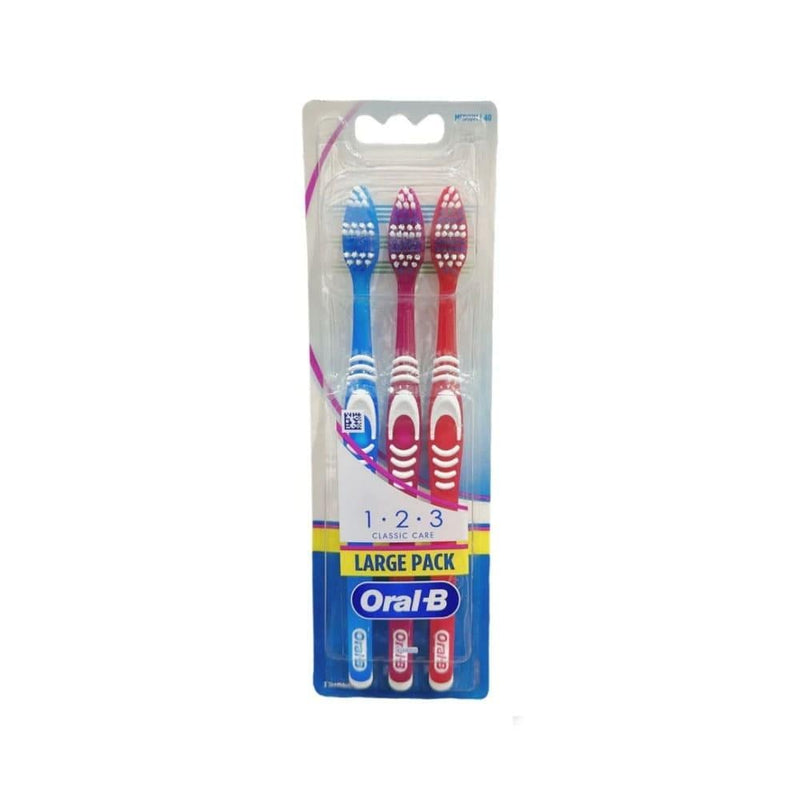 Oral-B Medium Toothbrush 3-Piece Pack Gentle Gum Care Manual Toothbrush