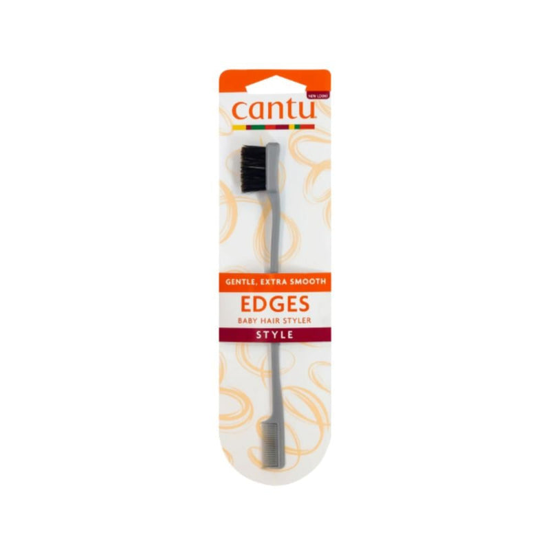 Cantu Baby Hair Styling Brush 2-in-1 Edge Styler with Boar Bristles