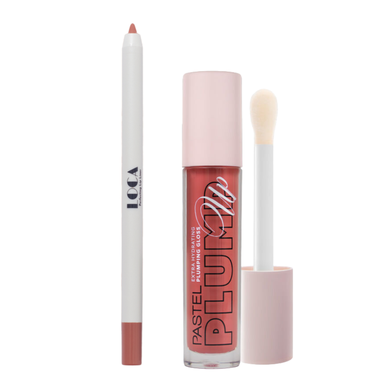 Top Rated Lip Plumping Gloss Set Lip Liner & Gloss Combo Luca Pastel 5.3ml
