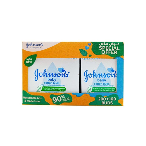 Bamboo Cotton Buds Baby Gentle Johnson's 300 Pack