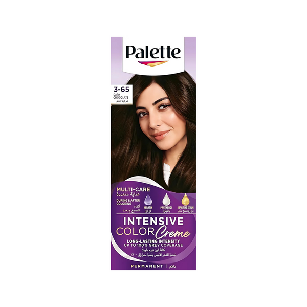 Permanent Hair Color Dark Chocolate 65-3 Gray Coverage Palette 110ml