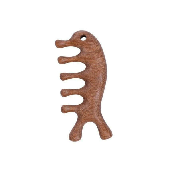 Wooden Scalp Massage Brush Pressure Point Relaxation Spa System 154