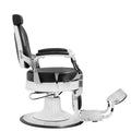 Salon System Men's Barber Chair 5268 Black Silver Iron