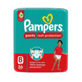 Pampers Active Fit Nappy Pants Size 8 Large Size Comfort 26 Count