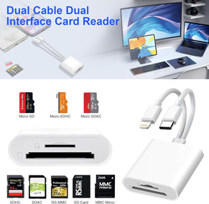 Dual Interface SD Card Reader – USB-C & Lightning