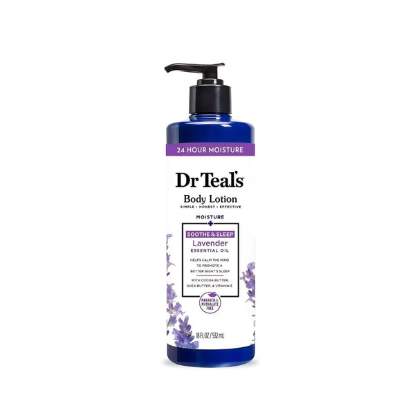 Lavender Body Lotion for Sleep Hydrating Shea Butter Dr Teal's 532ml