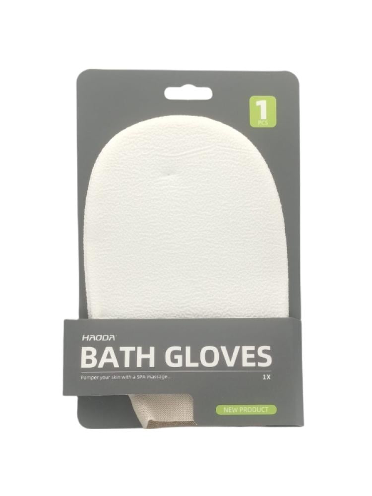 Best Exfoliating Glove for Dead Skin Shower Body Scrubber Haoda Cream