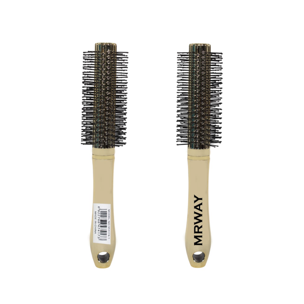 Marwai Round Hairbrush Gold Styling Brush for Straightening, Curling and Volume