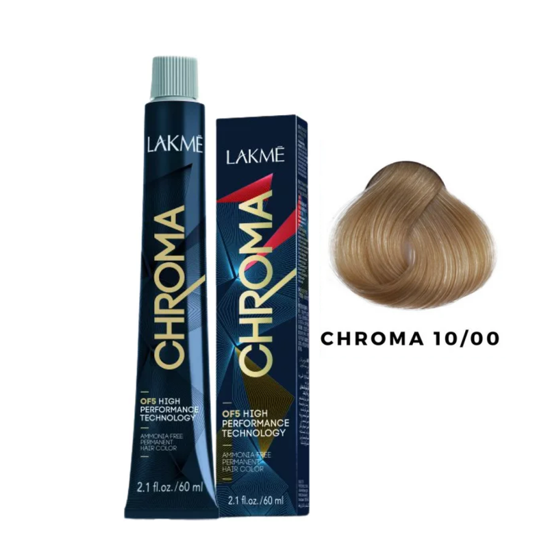 Lakme Permanent Hair Color, Ammonia-Free, Platinum Blonde 10.00, 60ml