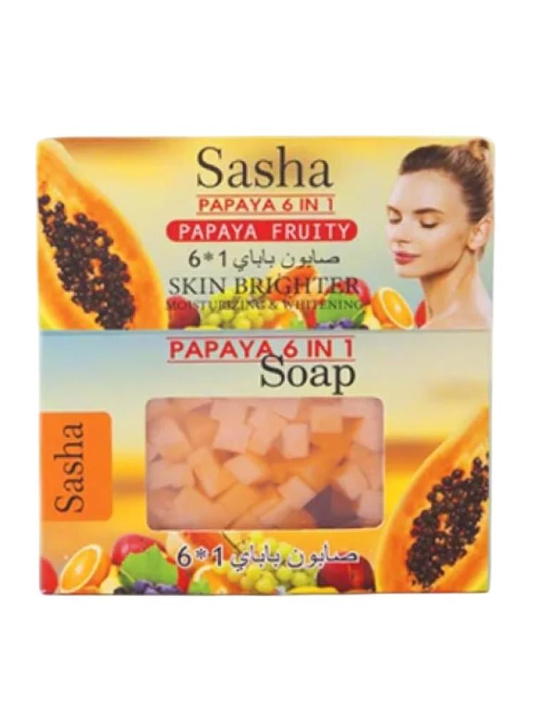 Sasha 6-in-1 Papaya Soap with Black Seed & Vitamin B5 - 135g