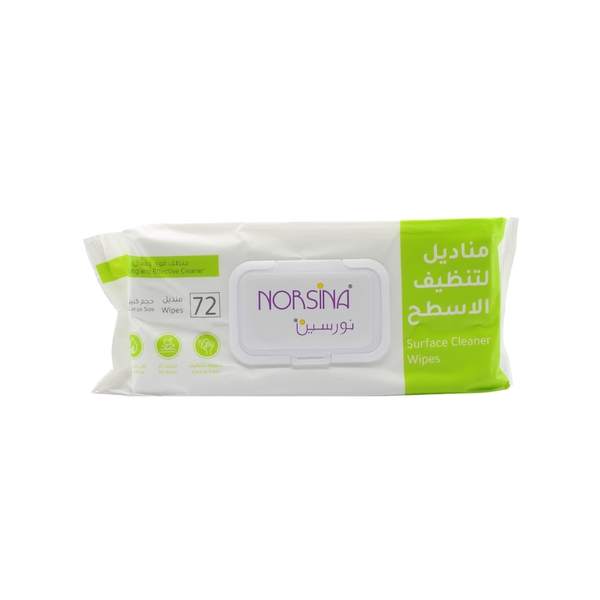 Norsina Multi-Purpose Surface Cleaning Wipes 72 Pieces