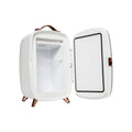 Rebune 6L Cosmetic Refrigerator with Cooling and Heating, LED Mirror, White