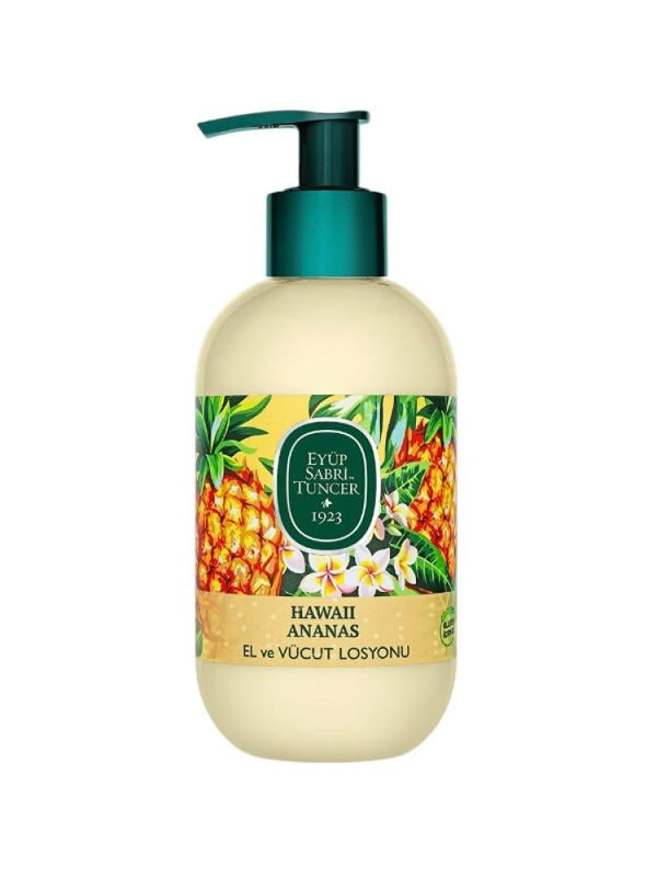 Hand & Body Lotion Hawaii Pineapple Olive Oil Vitamin E Eyüp Sabri Tuncer 280ml