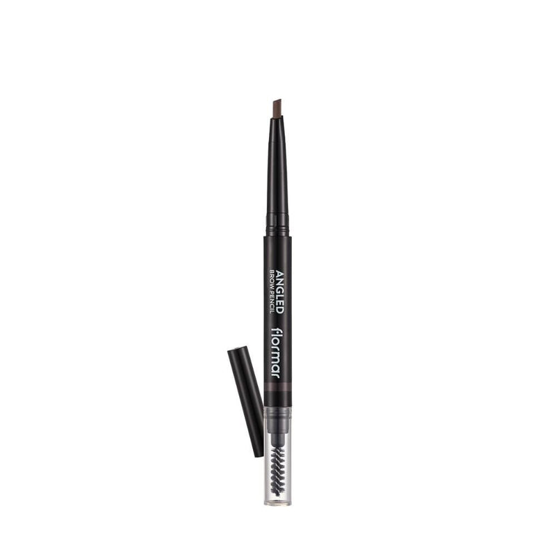 Flormar Ingled Brow Eyebrow Pencil with Brush, Angled Tip, 03 Brown