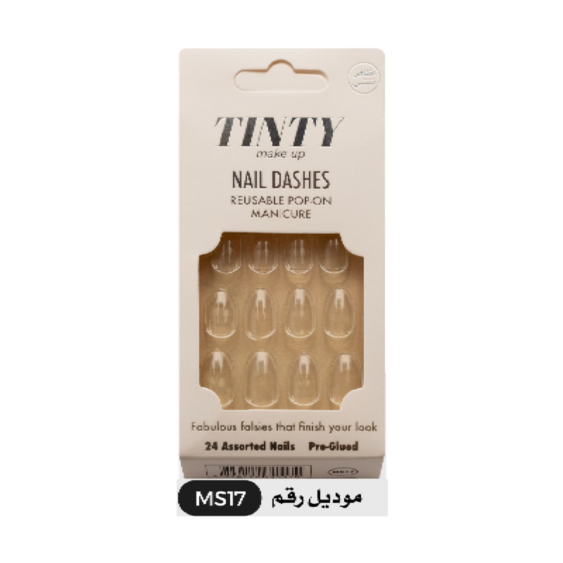 Tinty Artificial Nail Set Self-Adhesive 24 Pieces MS17