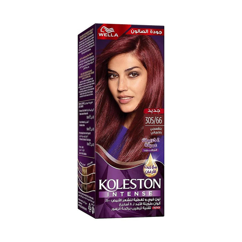 Permanent Hair Color Aubergine Violet 305/66 Wella Koleston Intense 60ml