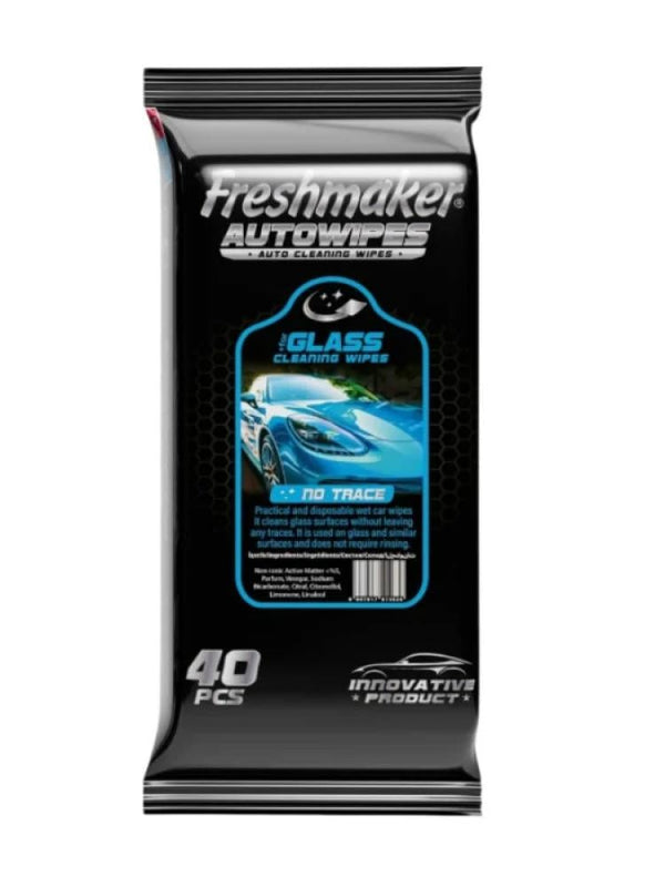 Freshmaker Car Glass Wipes - 40 Wipes