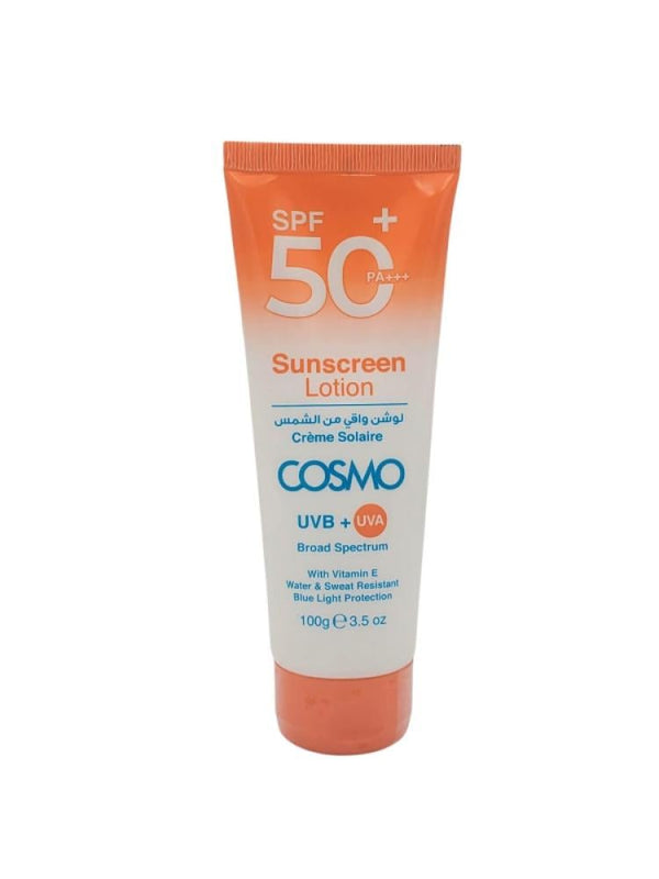 Top Rated Sunscreen Lotion SPF50+ Broad Spectrum Cosmo 100ml