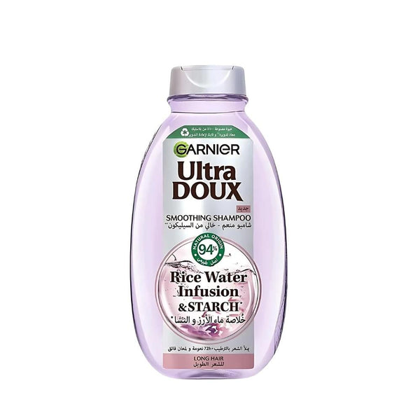 Garnier Ultra Doux Rice Water & Starch Hair Shampoo, Strengthening, 400ml