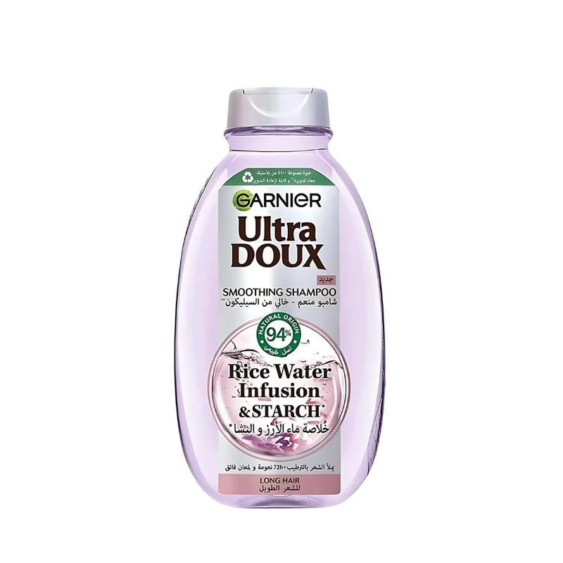 Garnier Ultra Doux Rice Water & Starch Hair Shampoo, Strengthening, 400ml