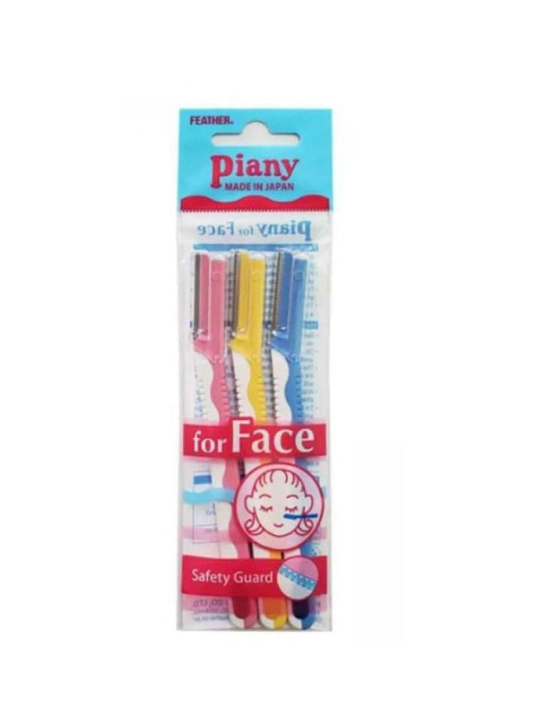 Feather Piany Safety Razor Blades for Face - 3 Pieces
